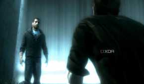 A screenshot from Assassin's Creed Revelations, showing Desmond talking to Subject 16.