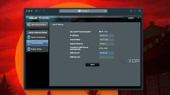 A screenshot of router interface to assign it a new IP for using it as an Access Point