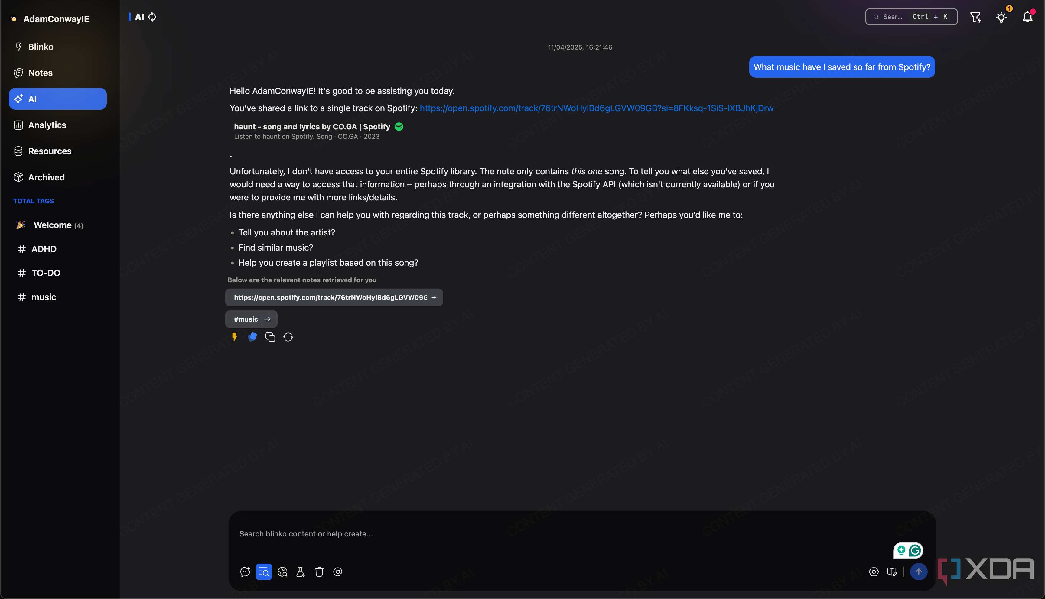 Blinko RAG AI notes