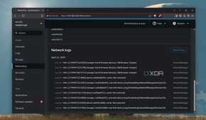 The Network logs section in Cockpit