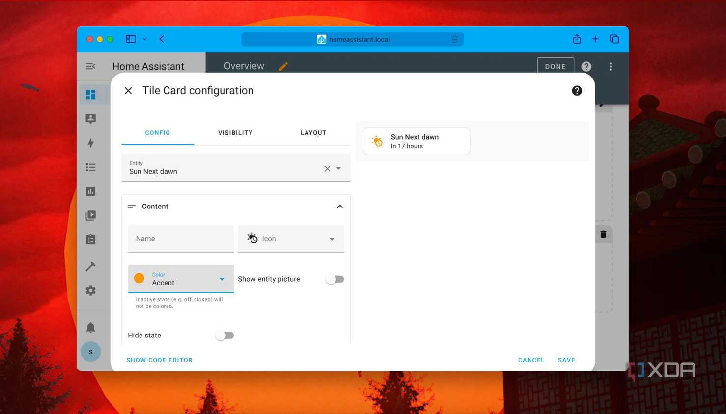 Configuring cards for dashboard in Home Assistant
