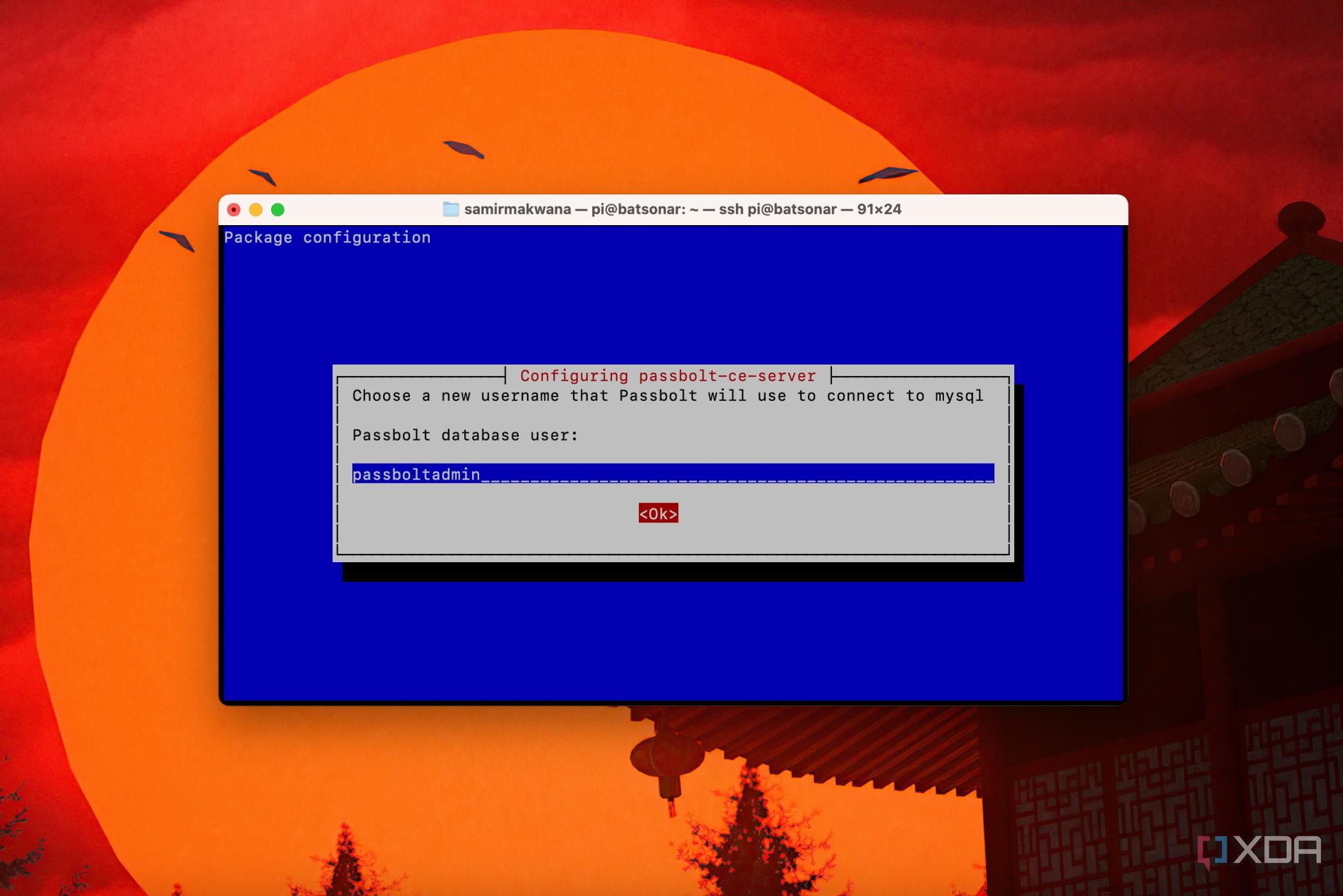 A screenshot of create Admin Database User in MariaDB for Passbolt