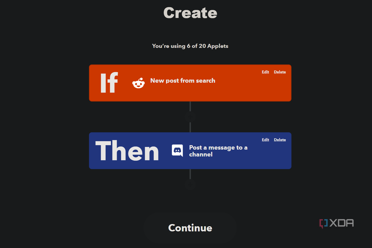 creating reddit to discord applet on ifttt