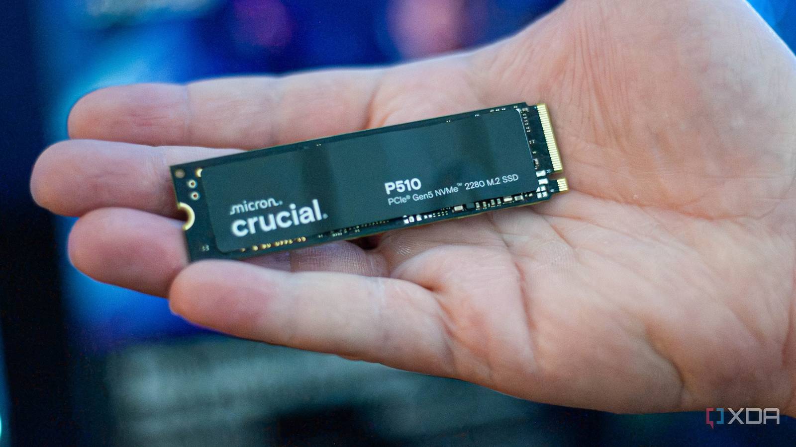 Crucial P510 held in hand