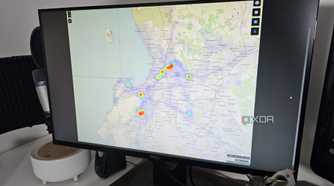 the dawarich app on a desktop monitor