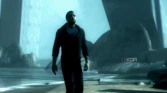 A screenshot from Assassin's Creed Revelations, showing Desmond inside the Animus.