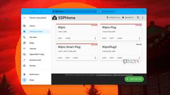 Screenshot of Home Assistant showing different smart plugs