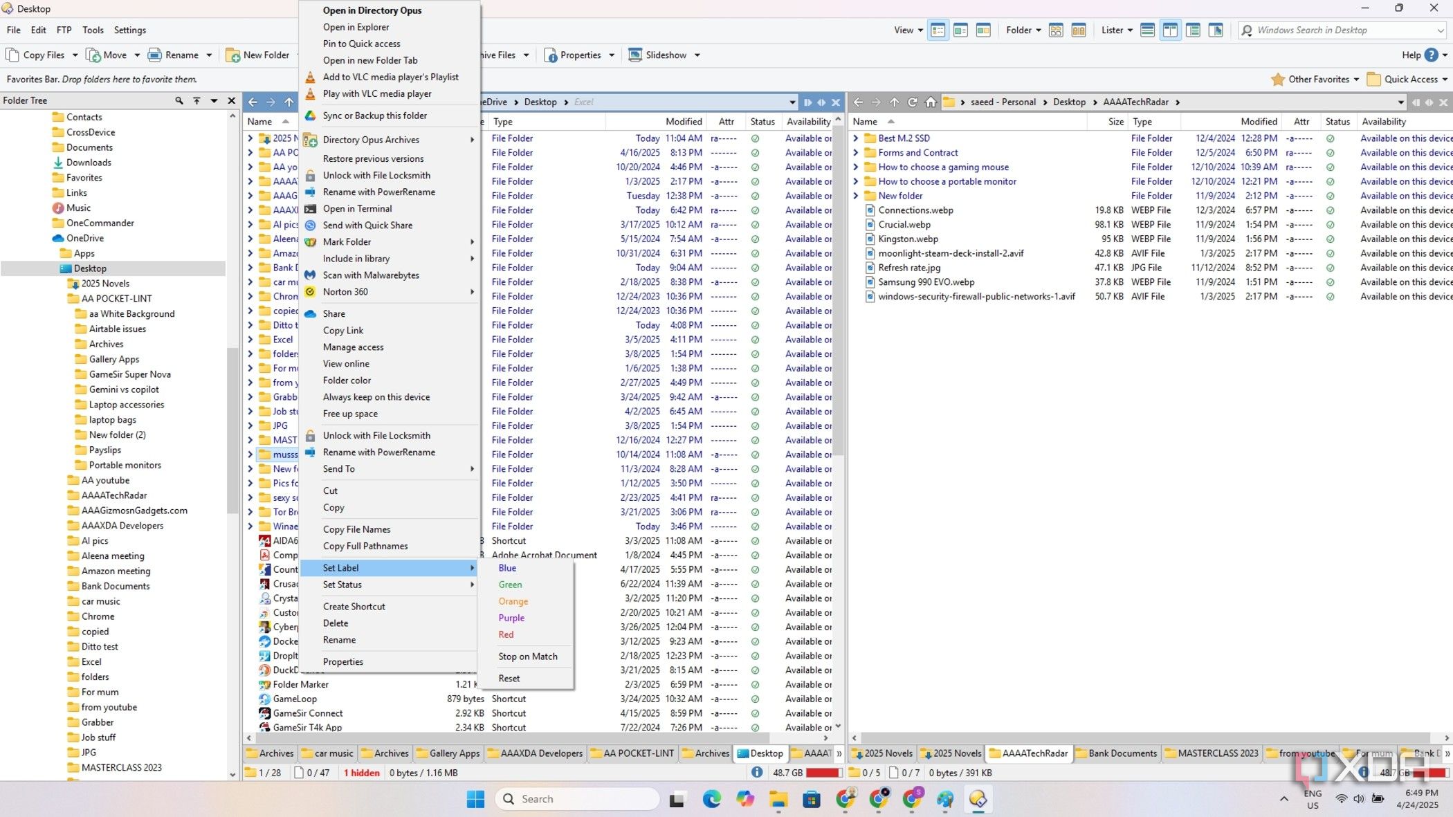 I use this app instead of File Explorer for managing my Windows folders
