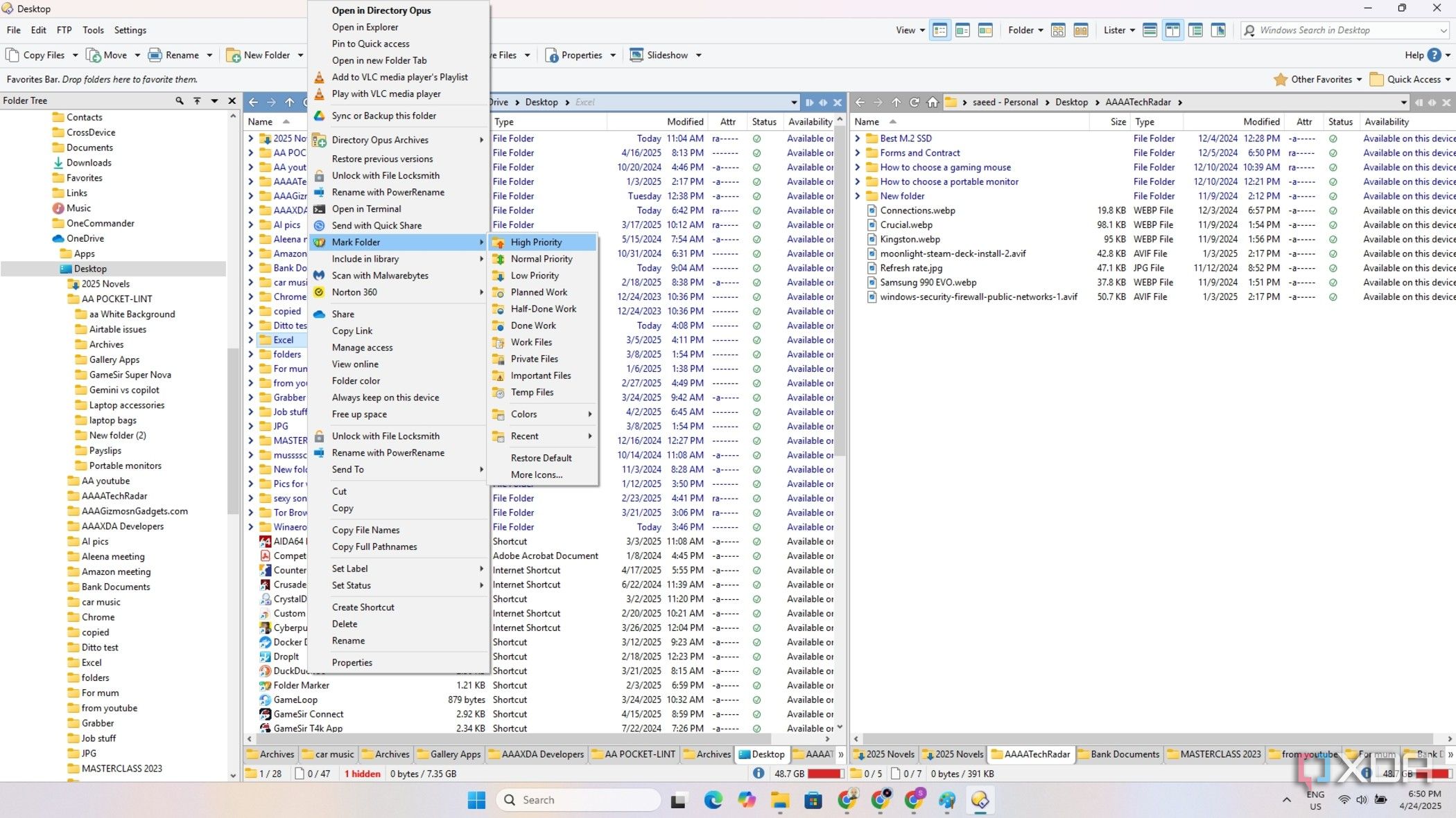 I use this app instead of File Explorer for managing my Windows folders