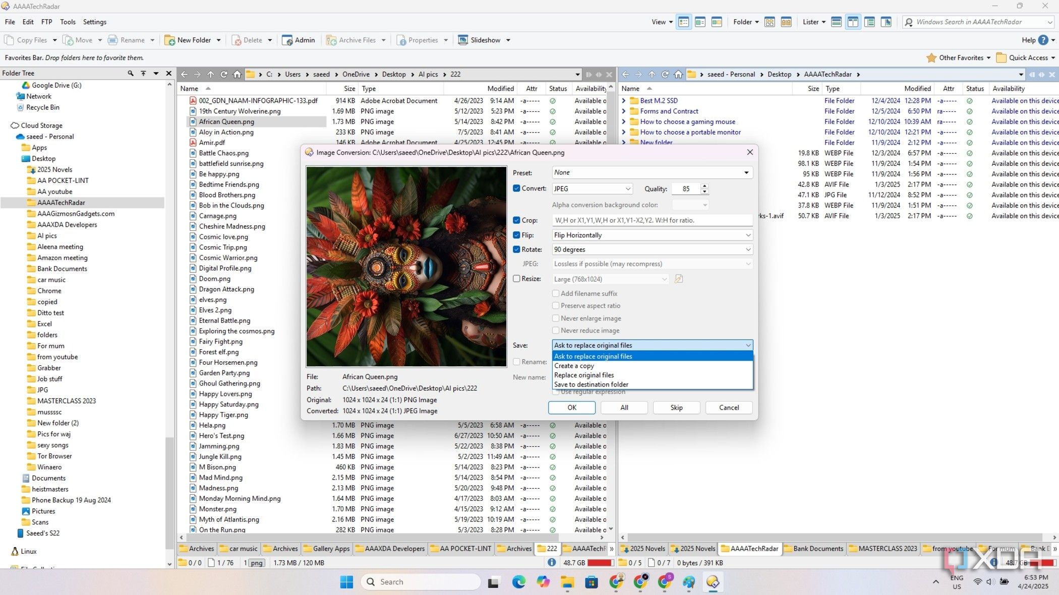 I use this app instead of File Explorer for managing my Windows folders