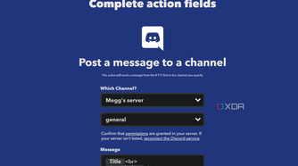 discord message server channel action on ifttt