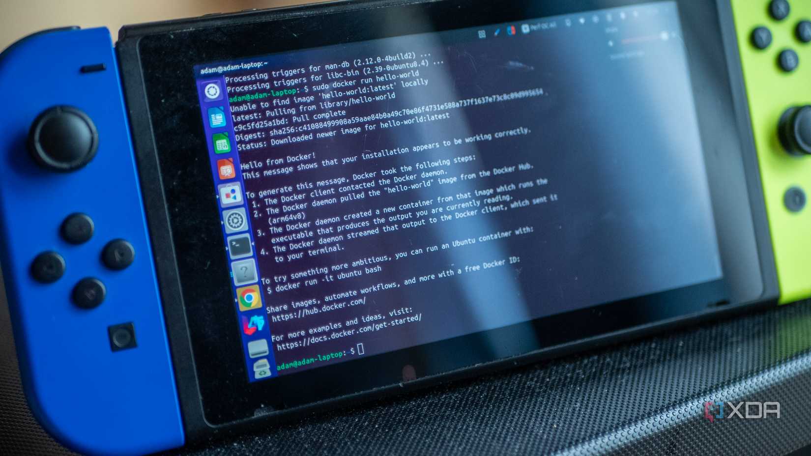 Docker running on the Nintendo Switch