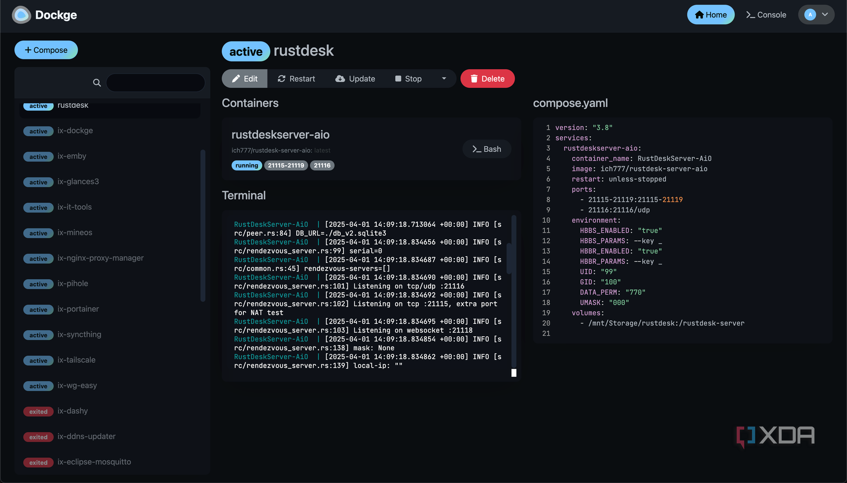 dockge-rustdesk-deployed-stack