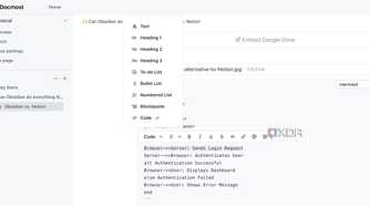 Docmost editor