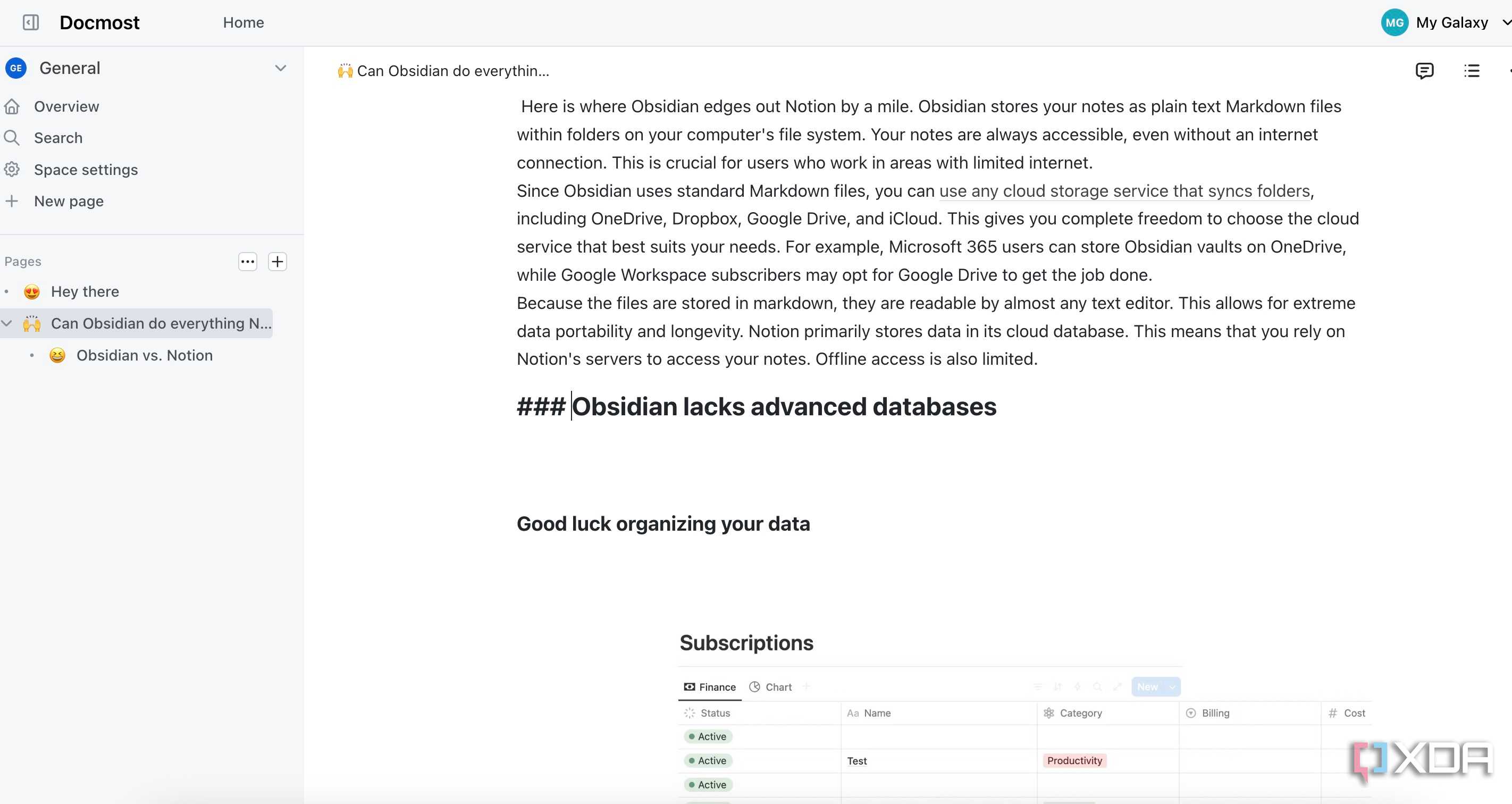 Docmost markdown