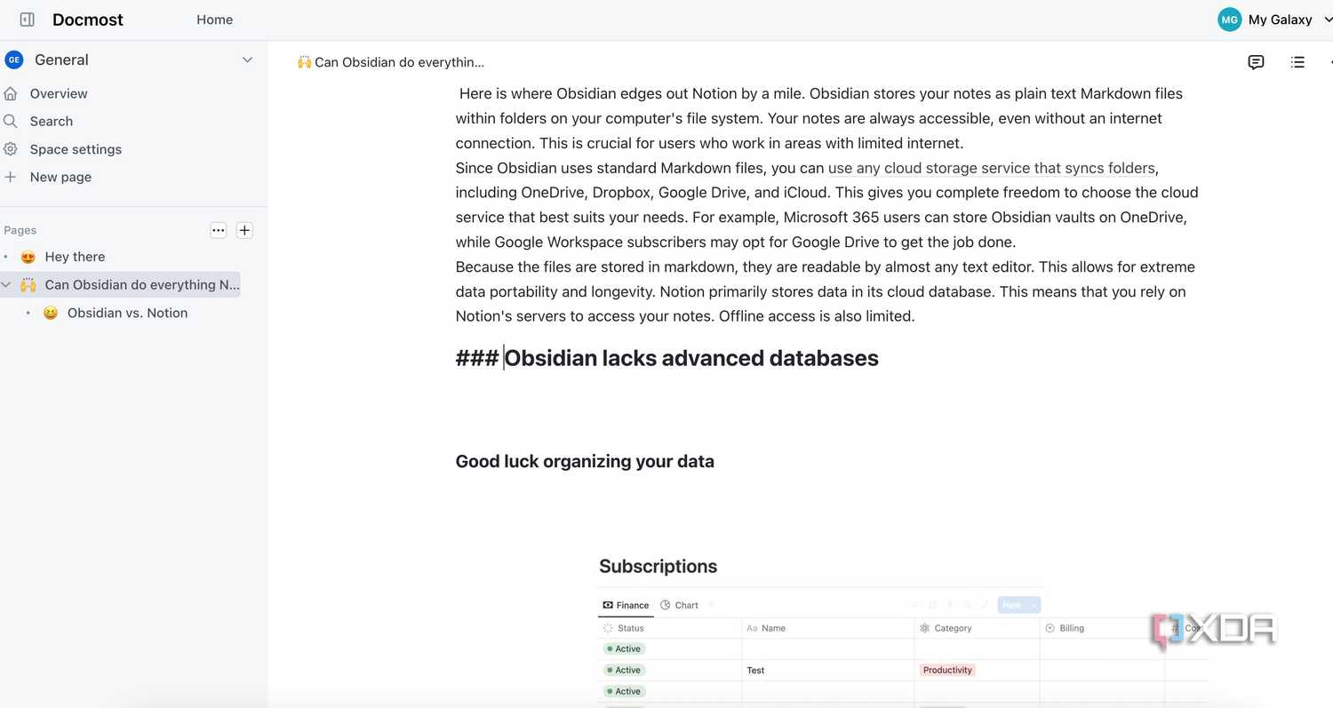 Docmost markdown
