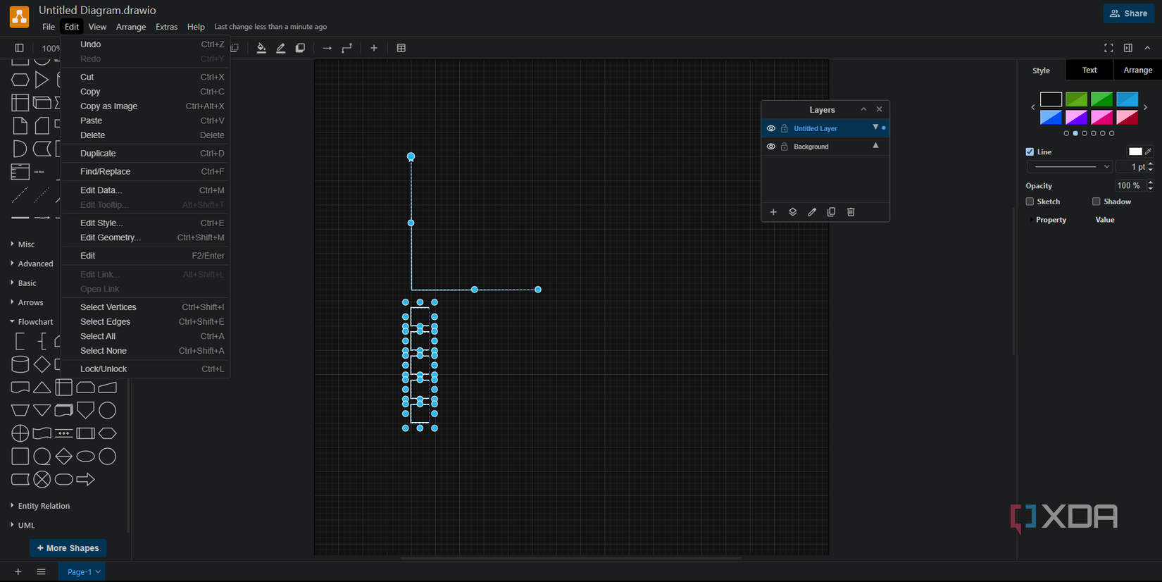 Drawio flowchart layers