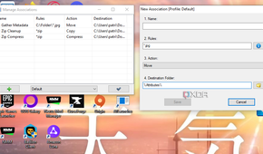 Setting Folder rules in DropIt.