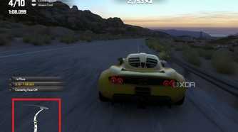 An image from the game Driveclub, showing the mini-map in the bottom-left corner.