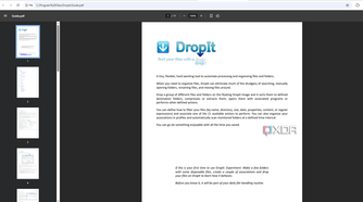 An example of the DropIt guide.