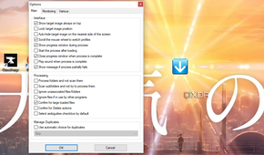DropIt options menu.