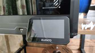 The touchscreen display on the Elegoo Centauri Carbon