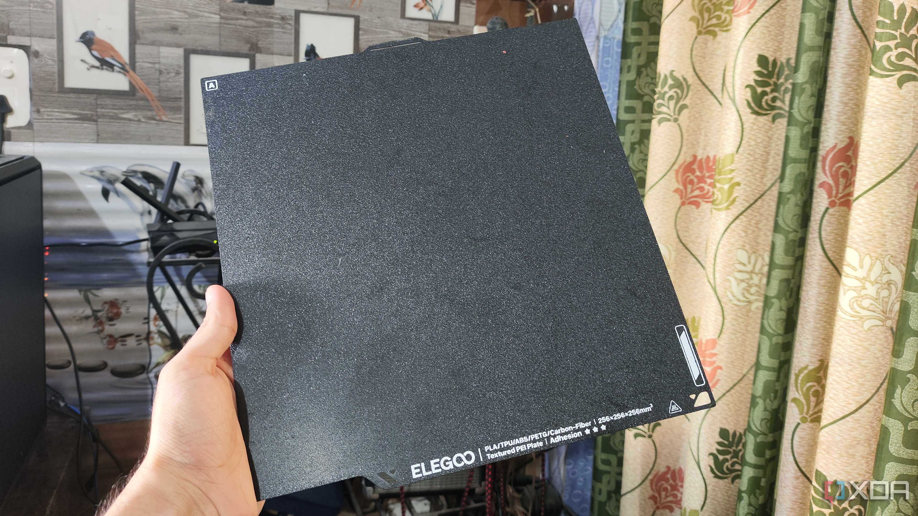 The build plate on the Elegoo Centauri Carbon