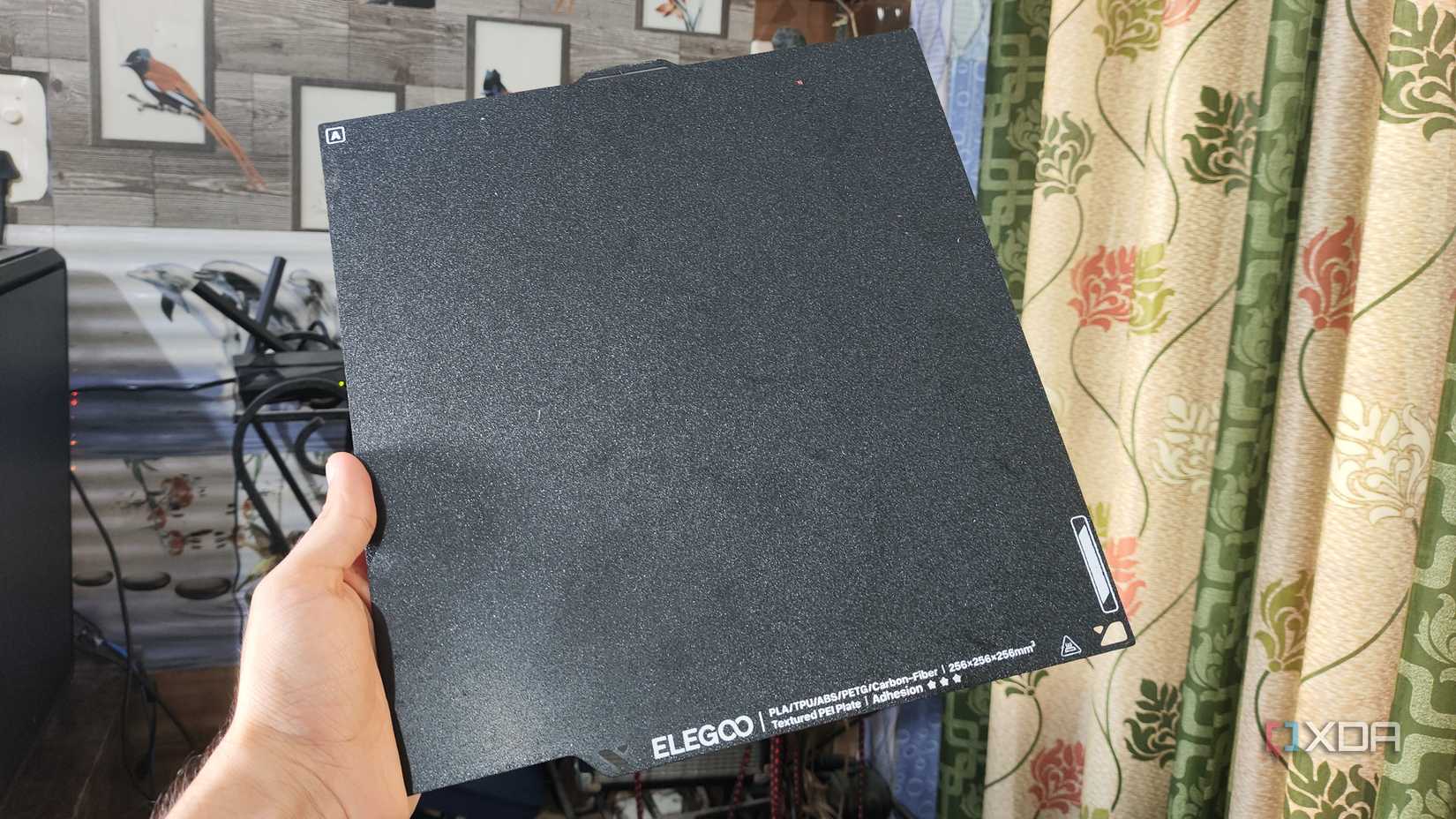The build plate on the Elegoo Centauri Carbon