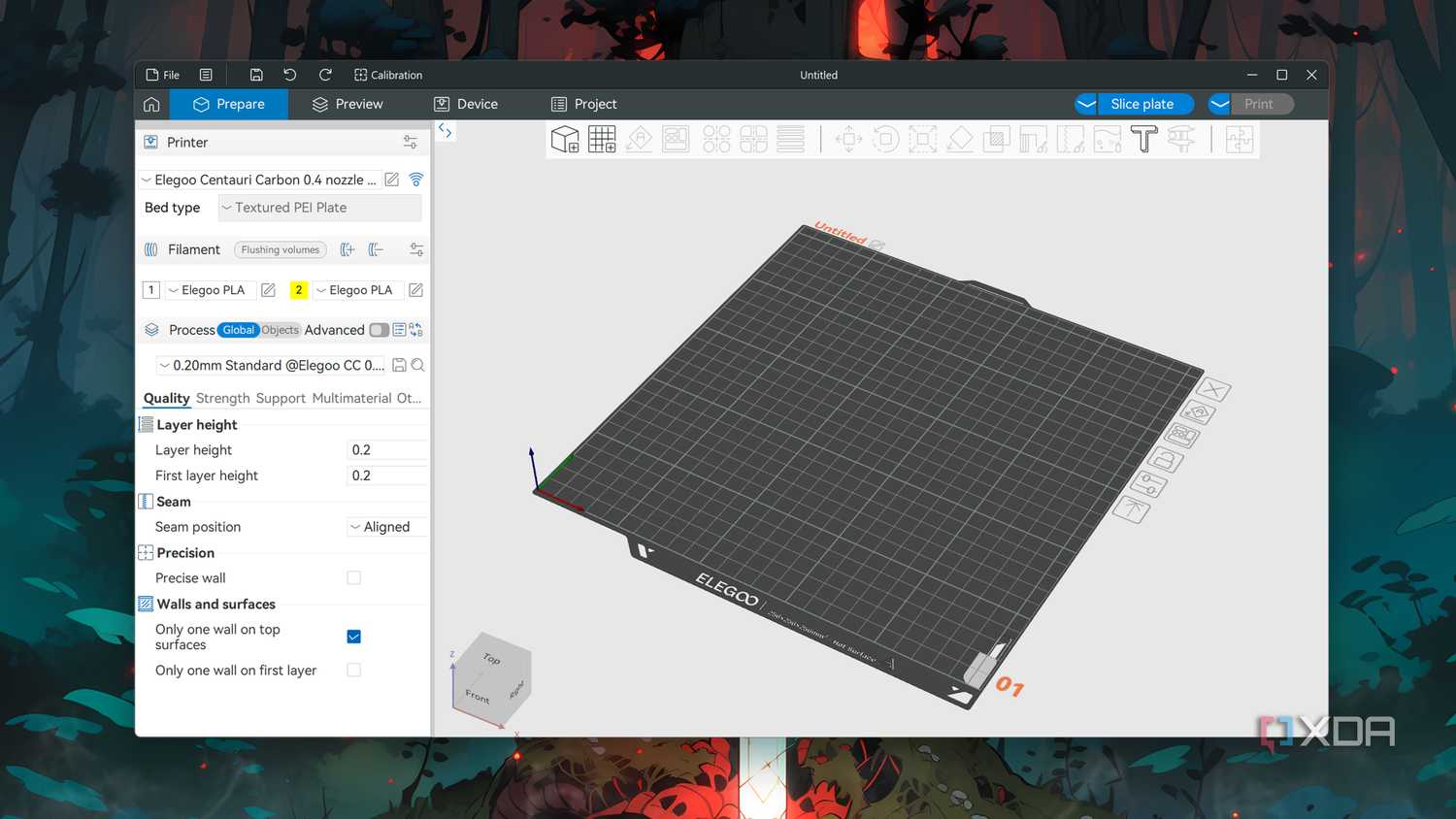The Elegoo Slicer app