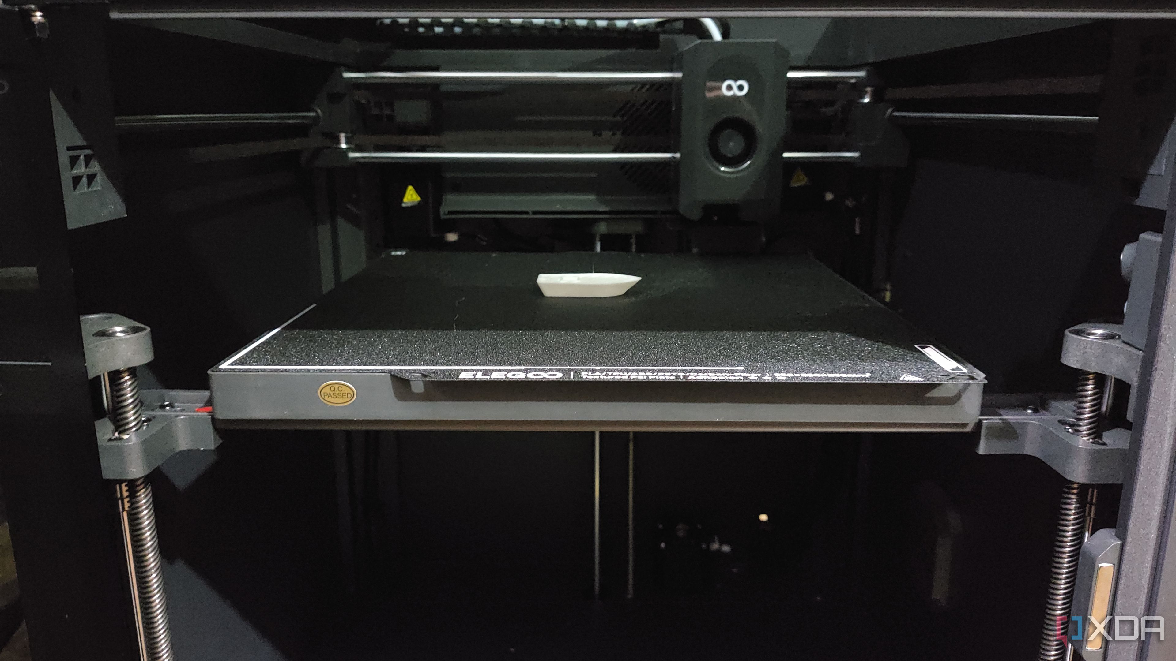 The build plate on the Elegoo Centauri Carbon
