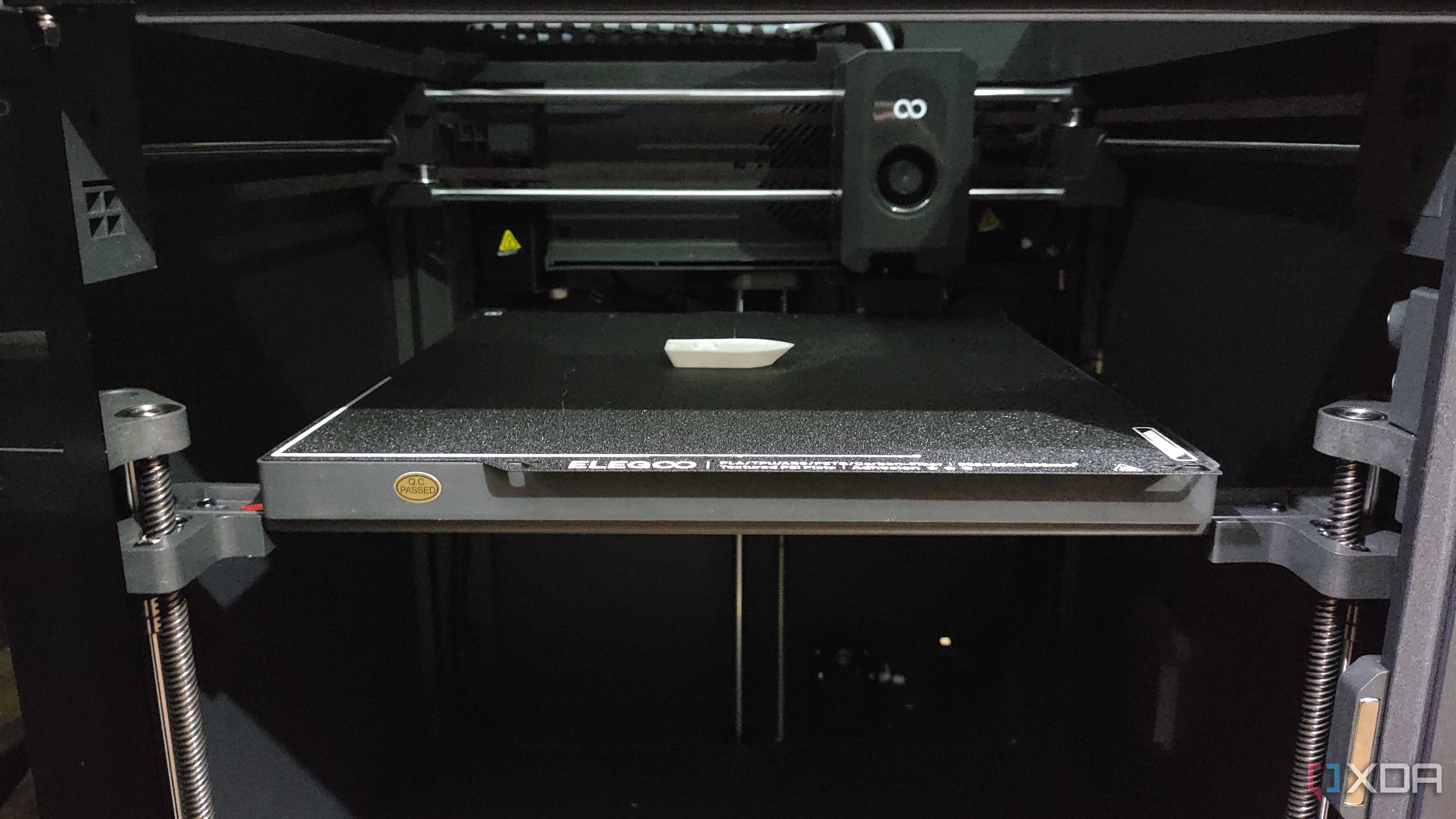 The build plate on the Elegoo Centauri Carbon