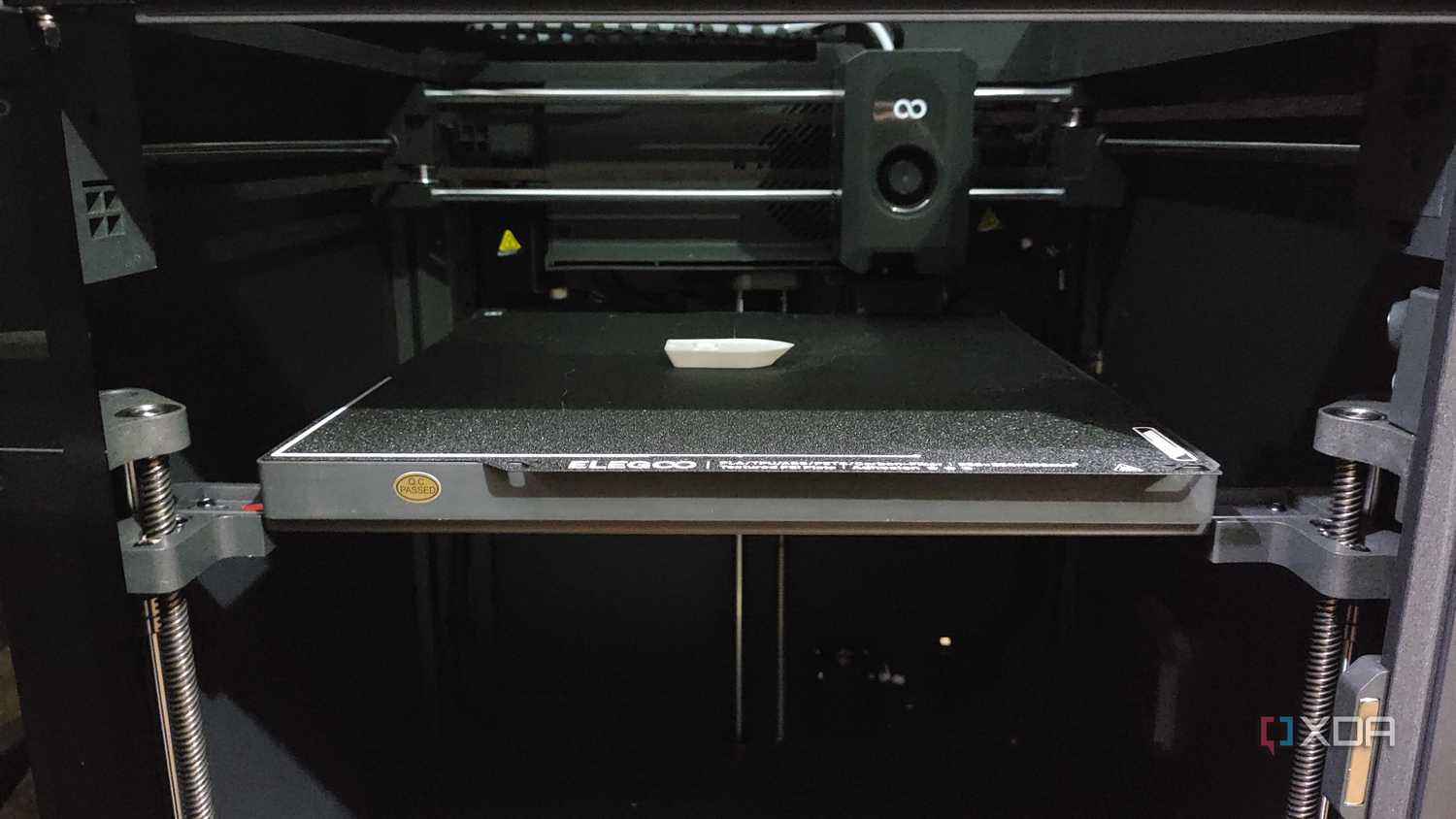 The build plate on the Elegoo Centauri Carbon