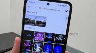 Ente Photos album on mobile in hand