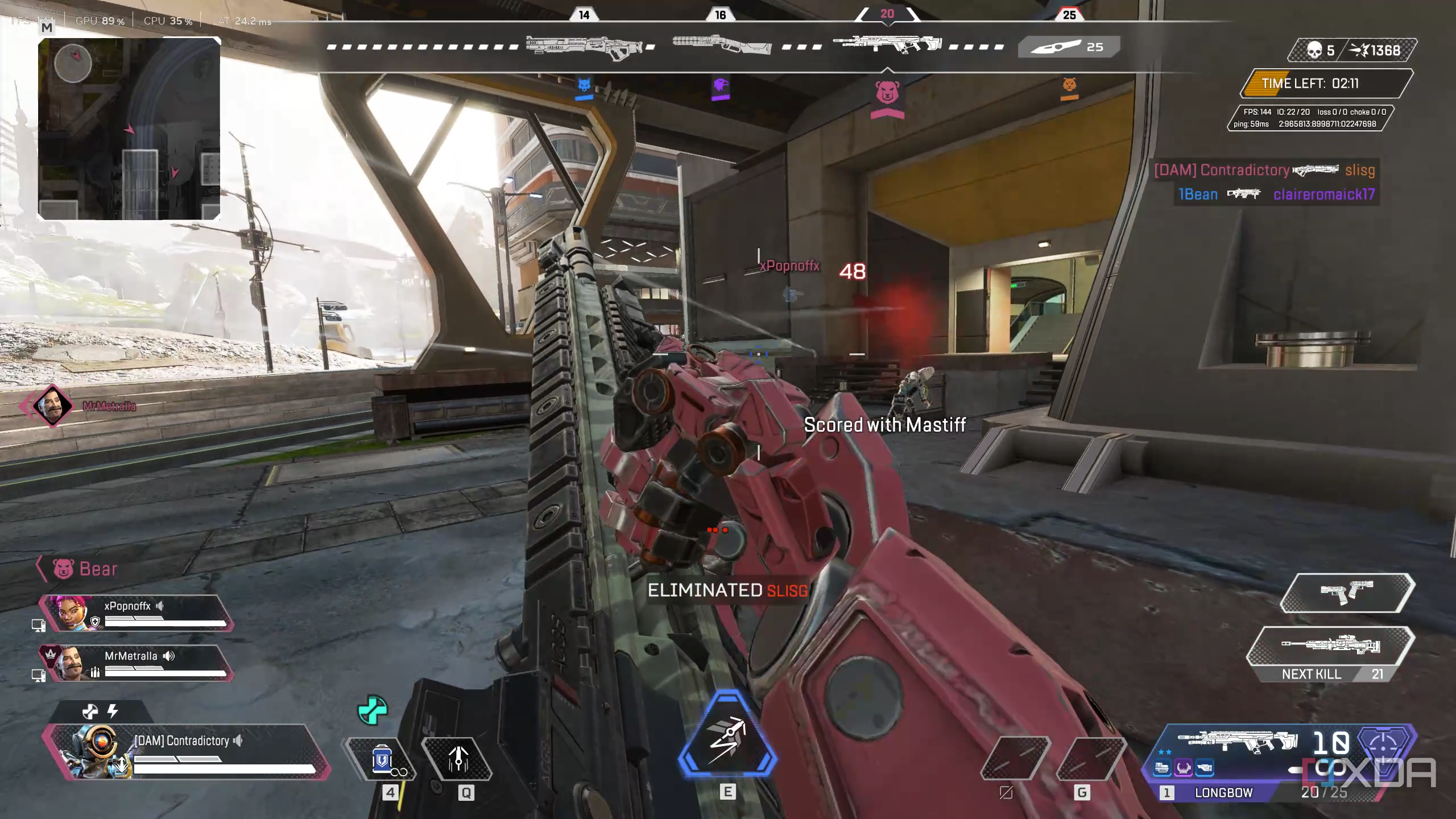 Apex Legends running on a PC
