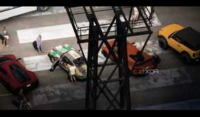 The opening of Forza Horizon 5, showing all four cars in the opening.