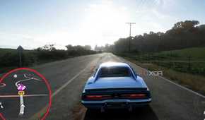 A screenshot from the game Forza Horizon 5, showing the game's mini-map highlighted on the bottom-left.