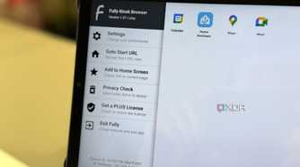 fully kiosk browser menu bar