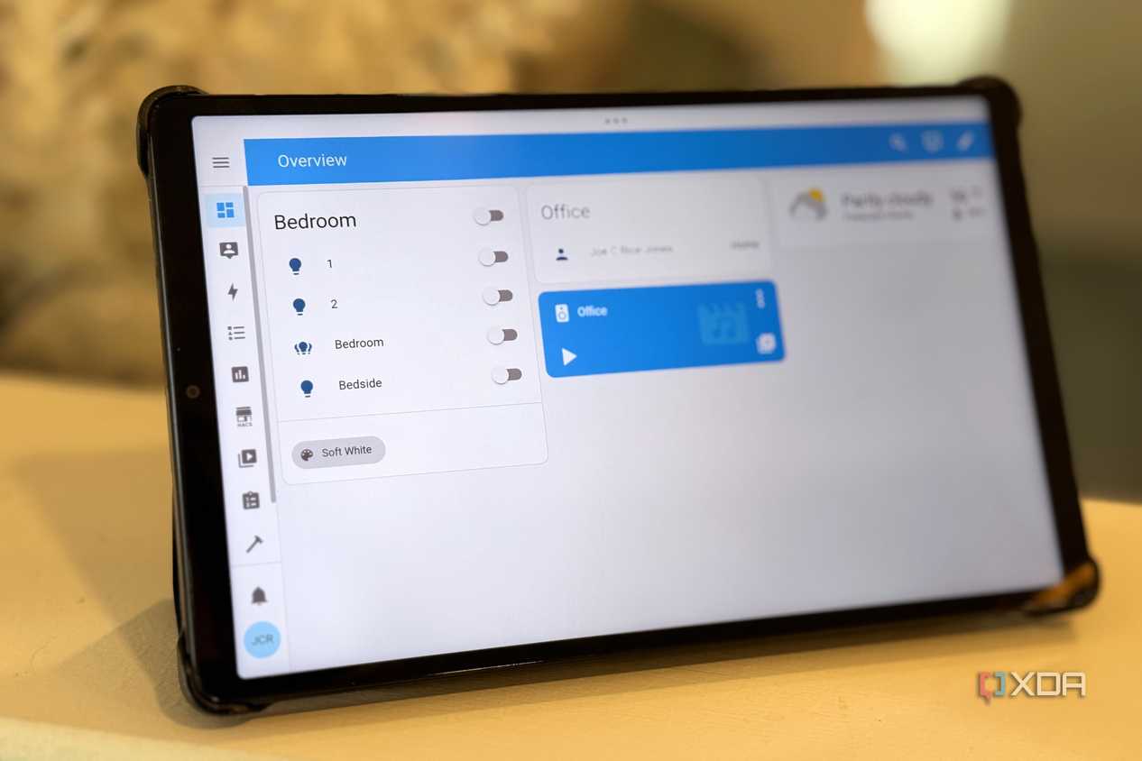 fully kiosk displaying home assistant