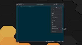 Gedit menu