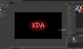 GIMP merging layers