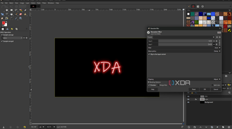 GIMP modify Gaussian blur