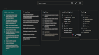 a google keep page with sticky notes