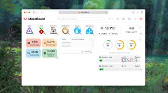A Screenshot of resizing app tiles in a Homarr dashboard