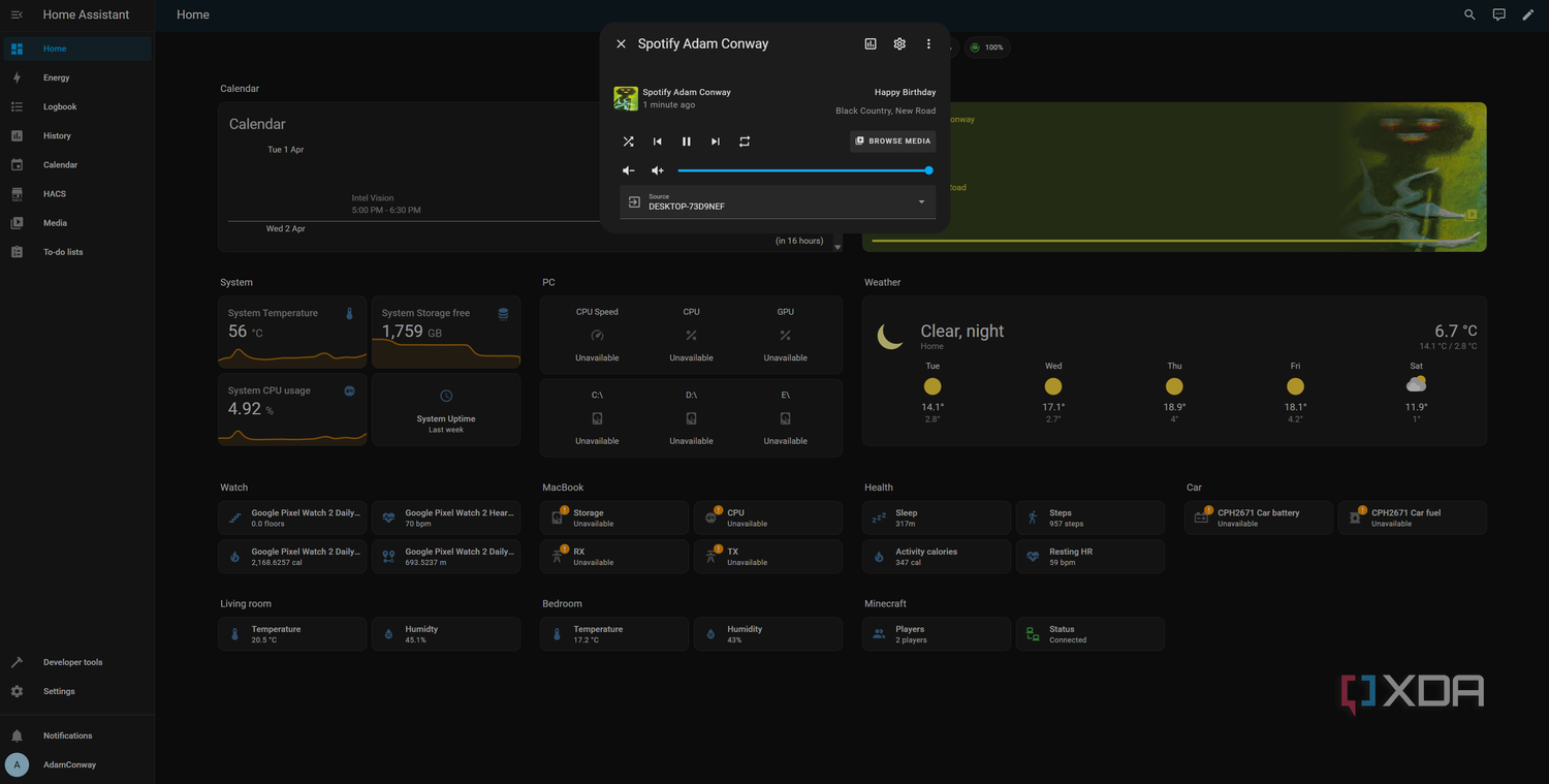 Home Assistant Spotify integration