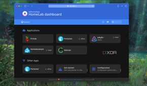 Apps in a column view on Homer Dashboard
