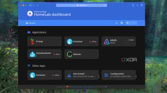 Apps in a column view on Homer Dashboard