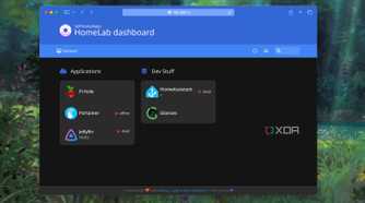 Screenshot of Homer Dashboard in Dark Mode