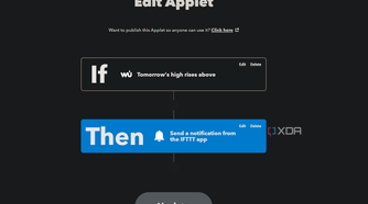 ifttt applet for weather notifications