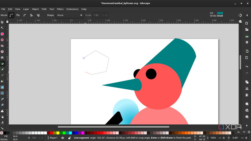 Inkscape on ChromeOS Path Tool