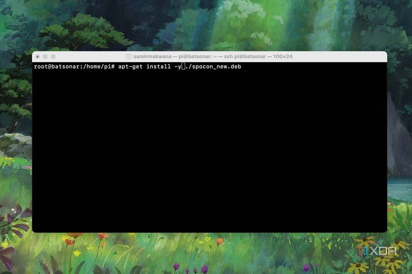 Install the new edited and repackaged SpoCon .deb file
